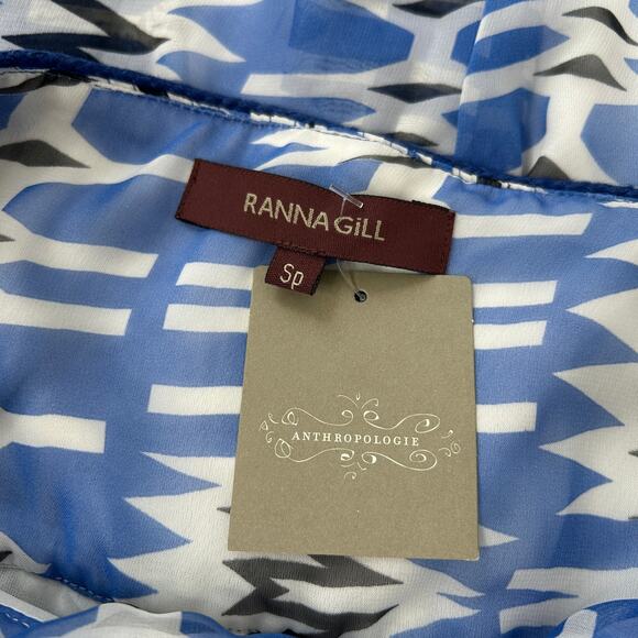 RANNA GILL ANTHROPOLOGIE Boho Maxi Dress Womens Small Petite Sunburst Beaded - Picture 9 of 12